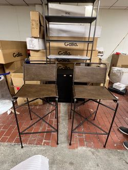 Brand new leather barstool set