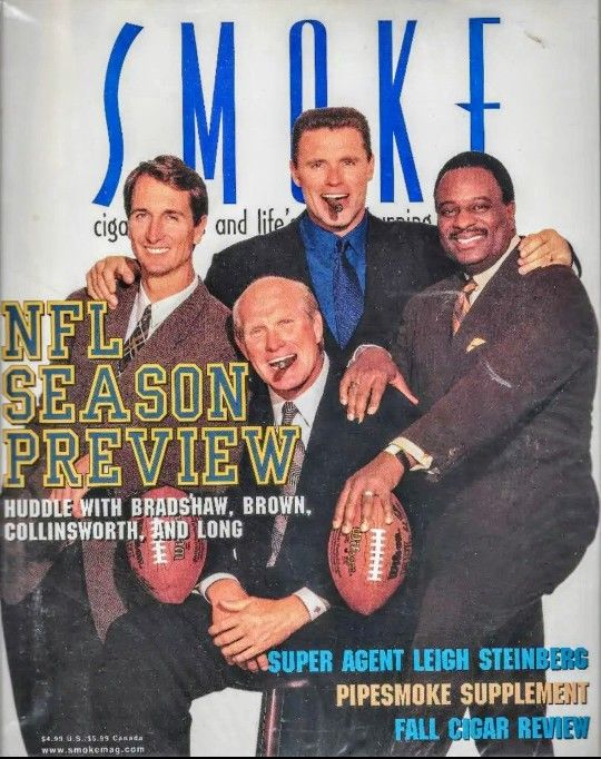 Vtg Smoke Magazine Fall 1998 NFL Season Preview Bradshaw Brown Collinsworth Long