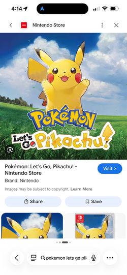 Pokémon Let’s Go Pikachi