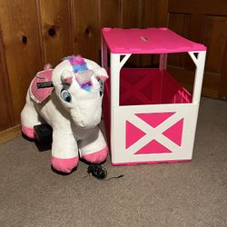 Willow Unicorn 6 V Plush Ride