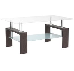 Living room rectangle glass coffee table