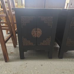 Pair Of Antique Asian Influence Antique Tables