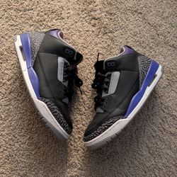 Jordan 3s Court Purple Size 11