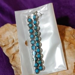 Zuni style Turquoise (Faux) Dangle Earrings
