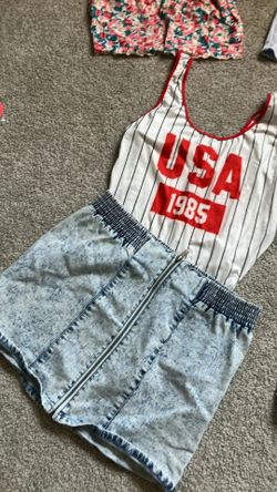 Women’s Summer Clothing Bundle – 8 Pieces (Tops, Skirt, Romper & Swimsuit)