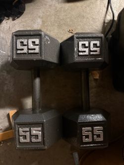55 Lb dumbbells