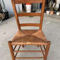 Colonial American Ladder back Rush seat chair