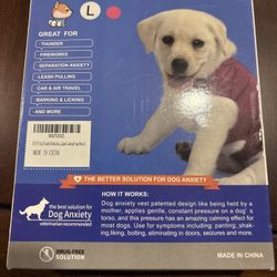 Dog Anxiety Vest Size L PINK