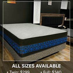 Queen Pillows Top - 14 To 16 Inch - With Free Box Spring - Same Day Delivery