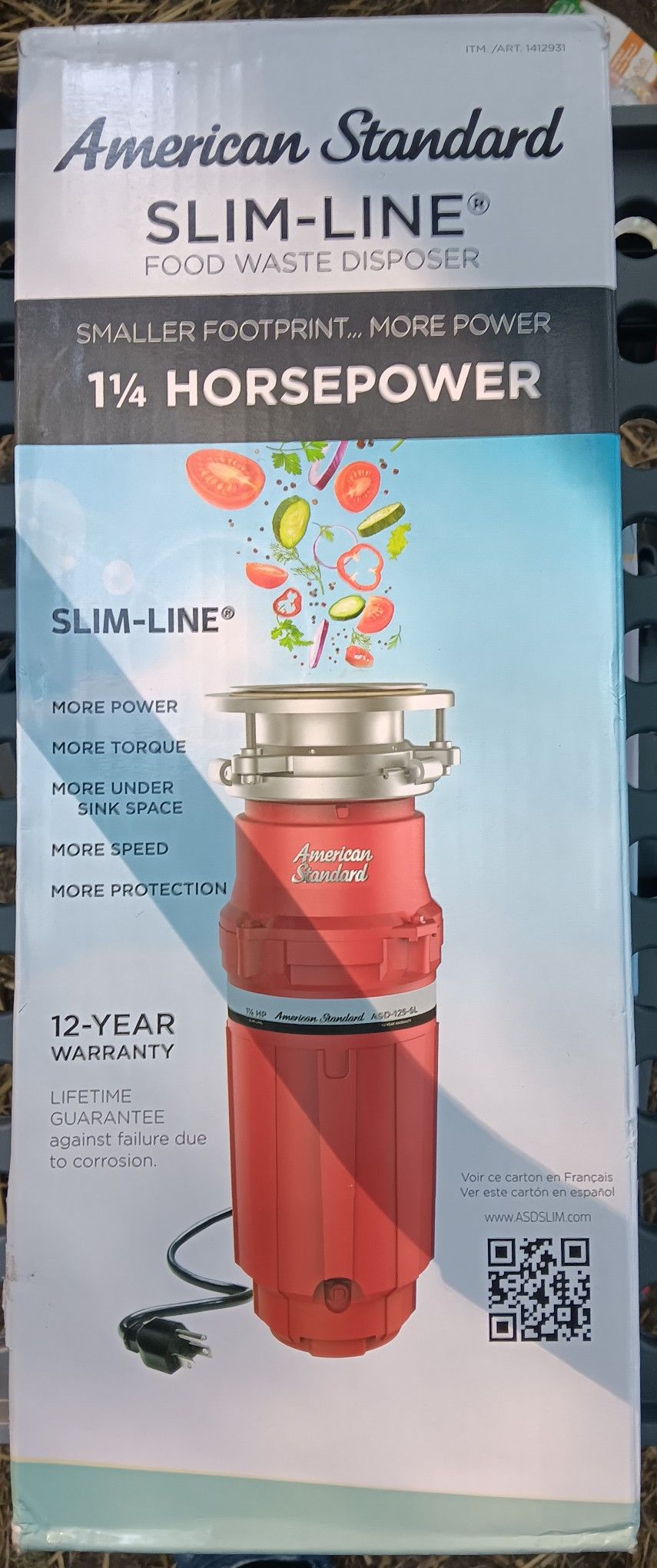 American Standars Slim Line 1.25HP Food Waste Disposer