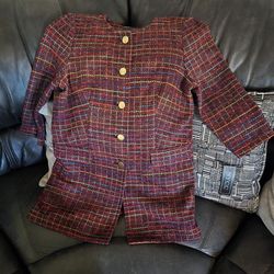 New York Clothing Co,Women's Plaid pattern jacket Size L