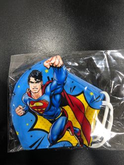 Kids Blue Super-Man Mask 3 layers (reusable)