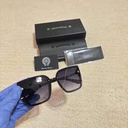 Black Chrome Hearts Sunglasses
