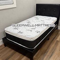 New Twin Bed Frame With Mattress 