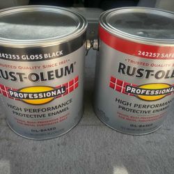 RUSTOLEUM PAINT/ OIL BASED Black White Red Green Gray