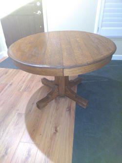 Early 1900 circular wooden dining table antique vintage circa 1900s Round Farm Delivery Possible