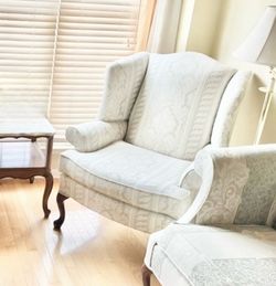 Cream Wingback chair