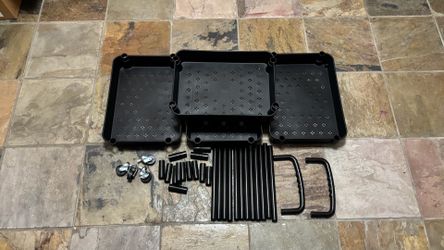 Sywhitta 4-Tier Plastic Rolling Utility Cart with Handleu