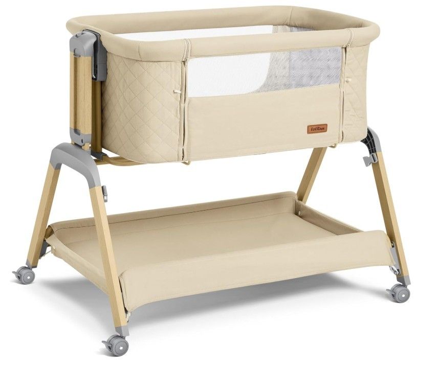 in Baby Bassinet, Rocking Bassinet with Storage Basket and