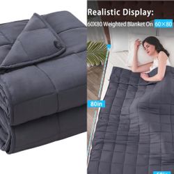 yescool Weighted Blanket for Adults (20 lbs, 60” x 80”, Grey) Cooling Heavy Blanket for Sleeping Perfect