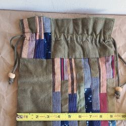 Patchwork Drawstring Bag