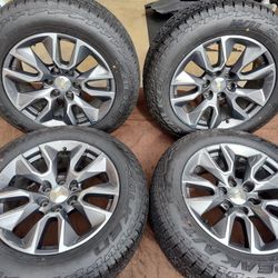 20" CHEVY CHARCOAL WHEELS NEW TIRES!!!!!