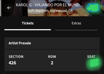 Karol G ticket 8/15/26