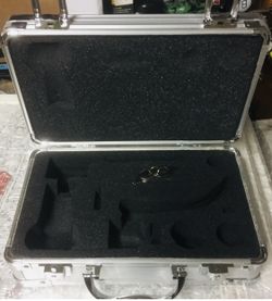 Note: Case only-in stock. Each case has a different engraved serial number. Brand new beautiful aluminum locking camera or gun case. Comes with 2 keys