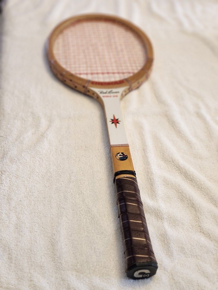 Vintage Wooden Tennis Racket With Case