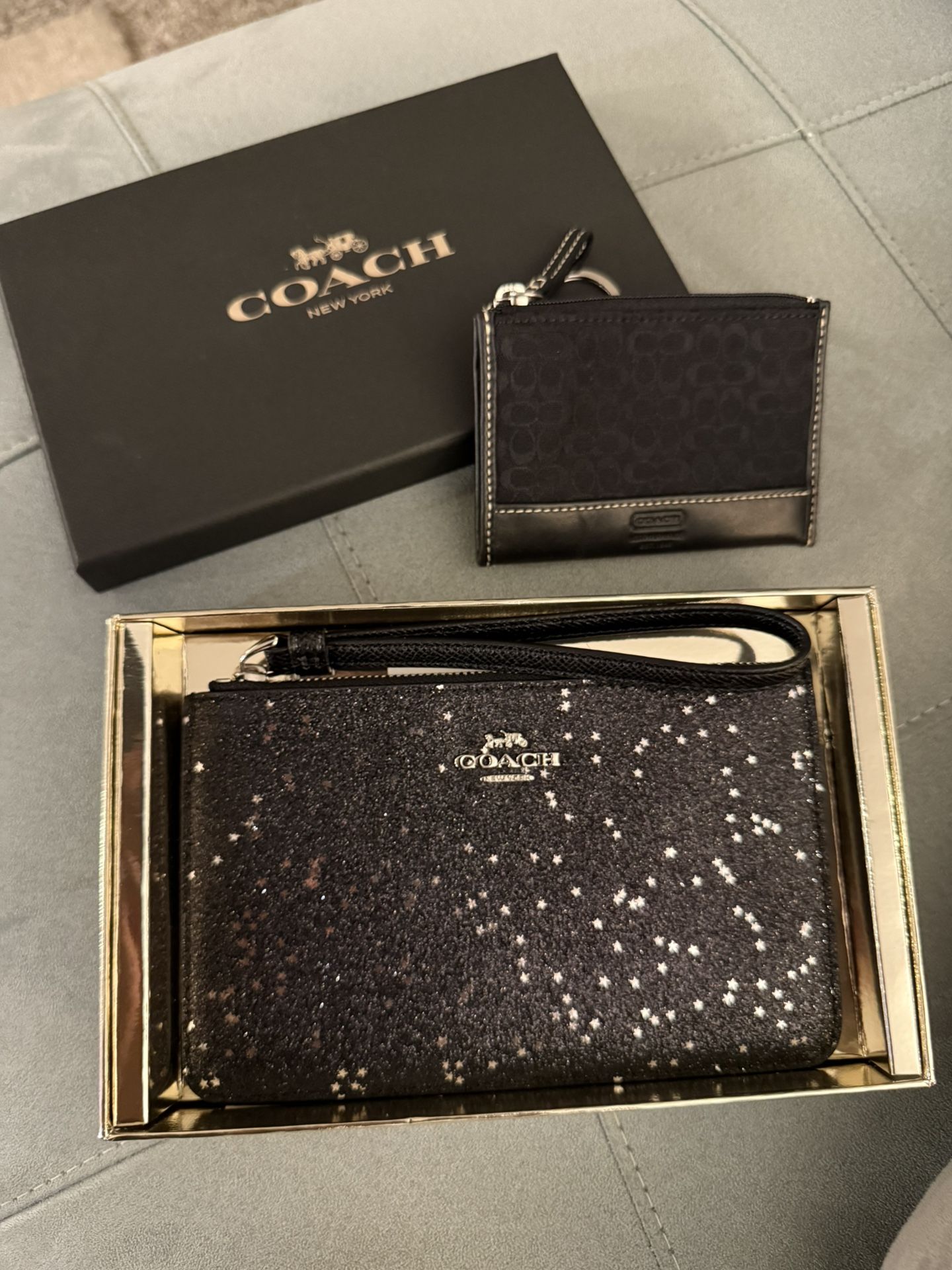 Coach Wristlet Wallet + Mini Skinny ID Case (Brand New)