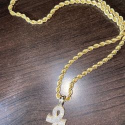Real Diamond And 10k Chain