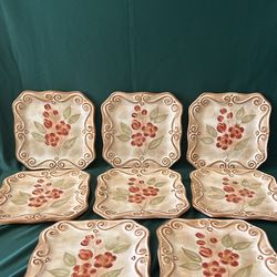 Beautiful Floral Ceramic Serving Plates 