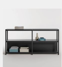 Open Plan Large Low Bookcase / Console – Black