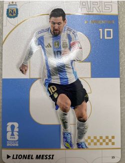 2026 World Cup panini card. Messi