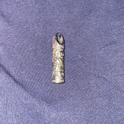 Stainless Steel Silver-Tone Jewish Mens Star of David Pendant