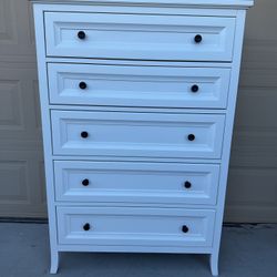 Dresser White 5-Drawers 