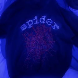 Spider Hoodie Rhinestone Large