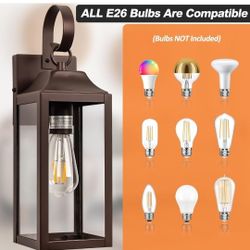 15 Inch Oil Rubbed Bronze Exterior Wall Sconces Waterproof,