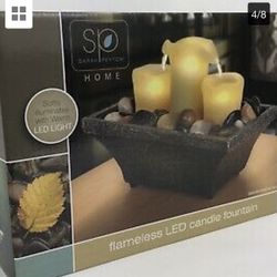 candle led water fountain