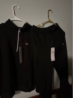 Black Alo Quarter Zip Set, Size M