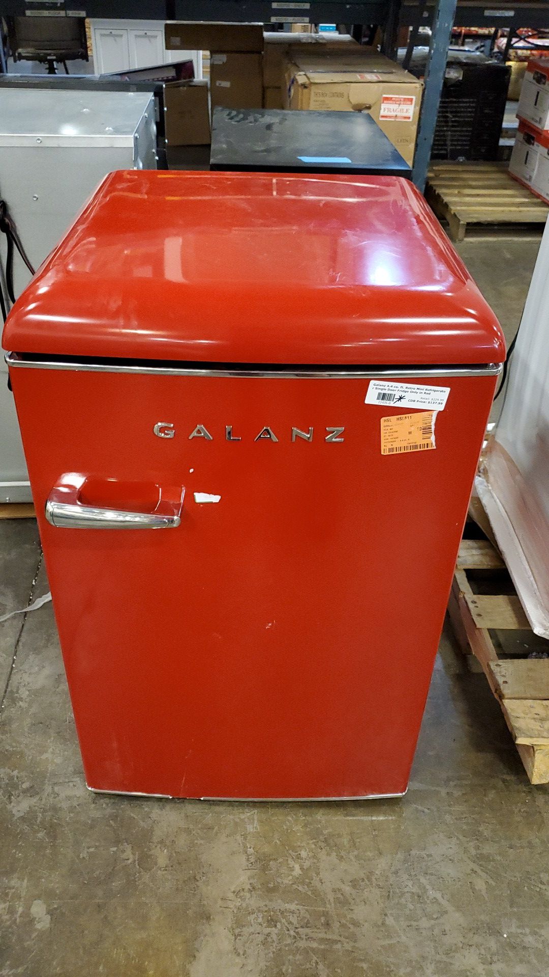 Galanz 4.4 cu ft retro mini fridge