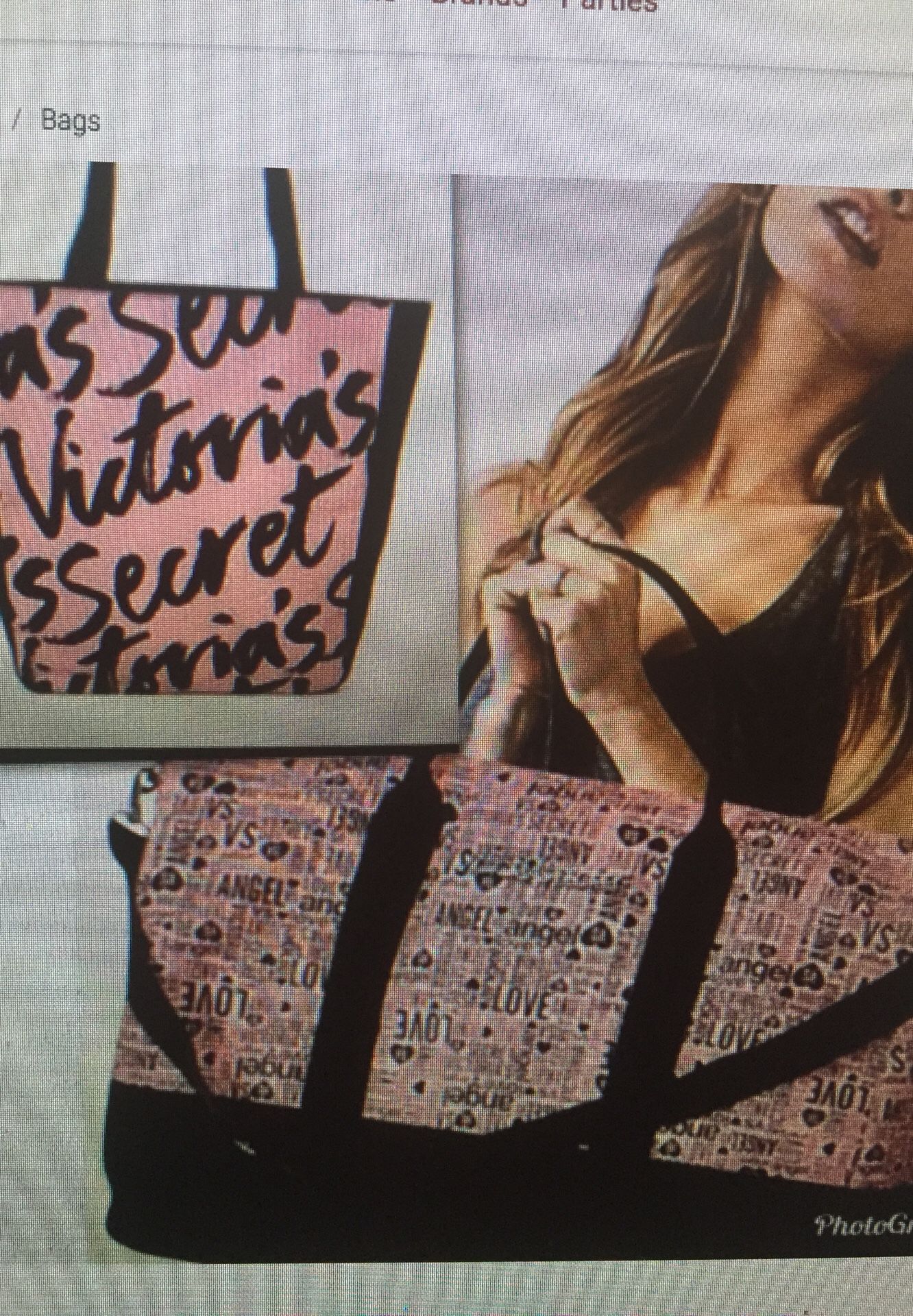 Victoria’s Secret carryall and tote bag