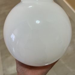 White Acrylic Lamp Post Globe 