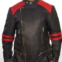 Brando Black And Red Cafe Racer Jacket 