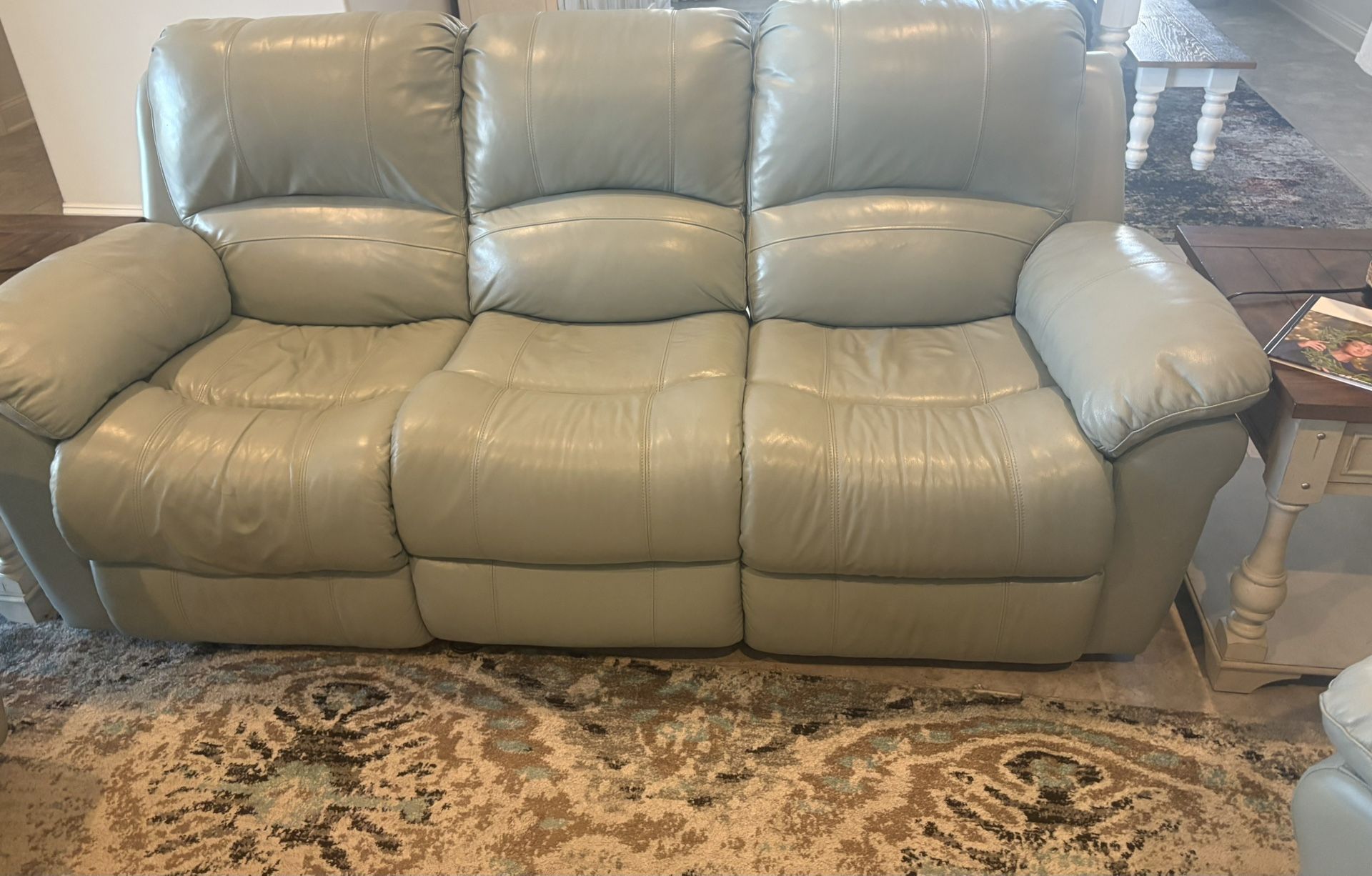 Leather Sofa And Electric Reclining Couch