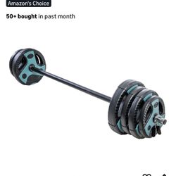 Barbell Set With Additional Clamps And Neck Pad