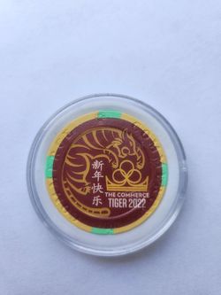 Year of the Tiger Commerce Casino $5 Collectible Chip #2008