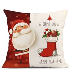 Christmas Pillow Cover 18x18, Linen New