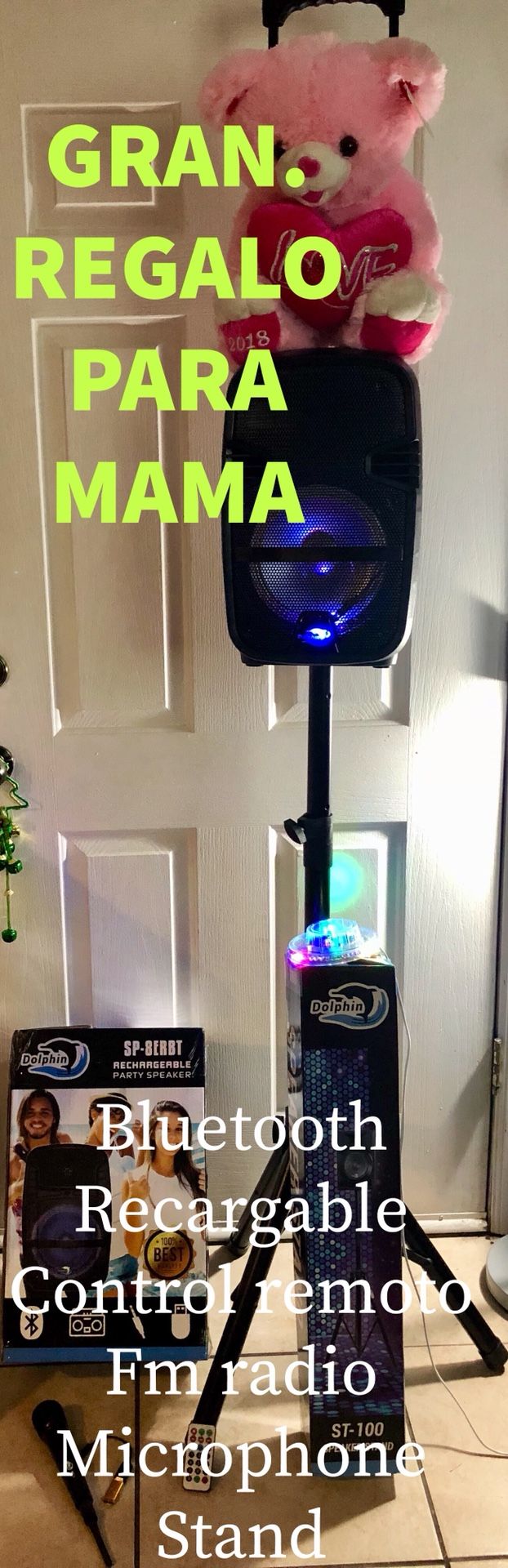 $99.00. GREAT SOUND. CLEAR LOUD RECHARGEABLE. SPEAKER. BLUETOOTH CAN BE CHARGE. FROM REGULAR. ELECTRICITY OR CAR BATTERY