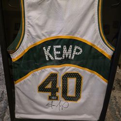 Signed Custom Shawn Kemp  Jersey In Case W/ COA $190 OBO